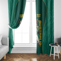 Custom Baseball Australia Window Curtain Go Champions - Aussie Kangaroo Mascot - Wonder Print Shop