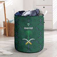 Custom Saudi Arabia Football Laundry Basket 2026 Arabian Falcons Sporty Version - Wonder Print Shop