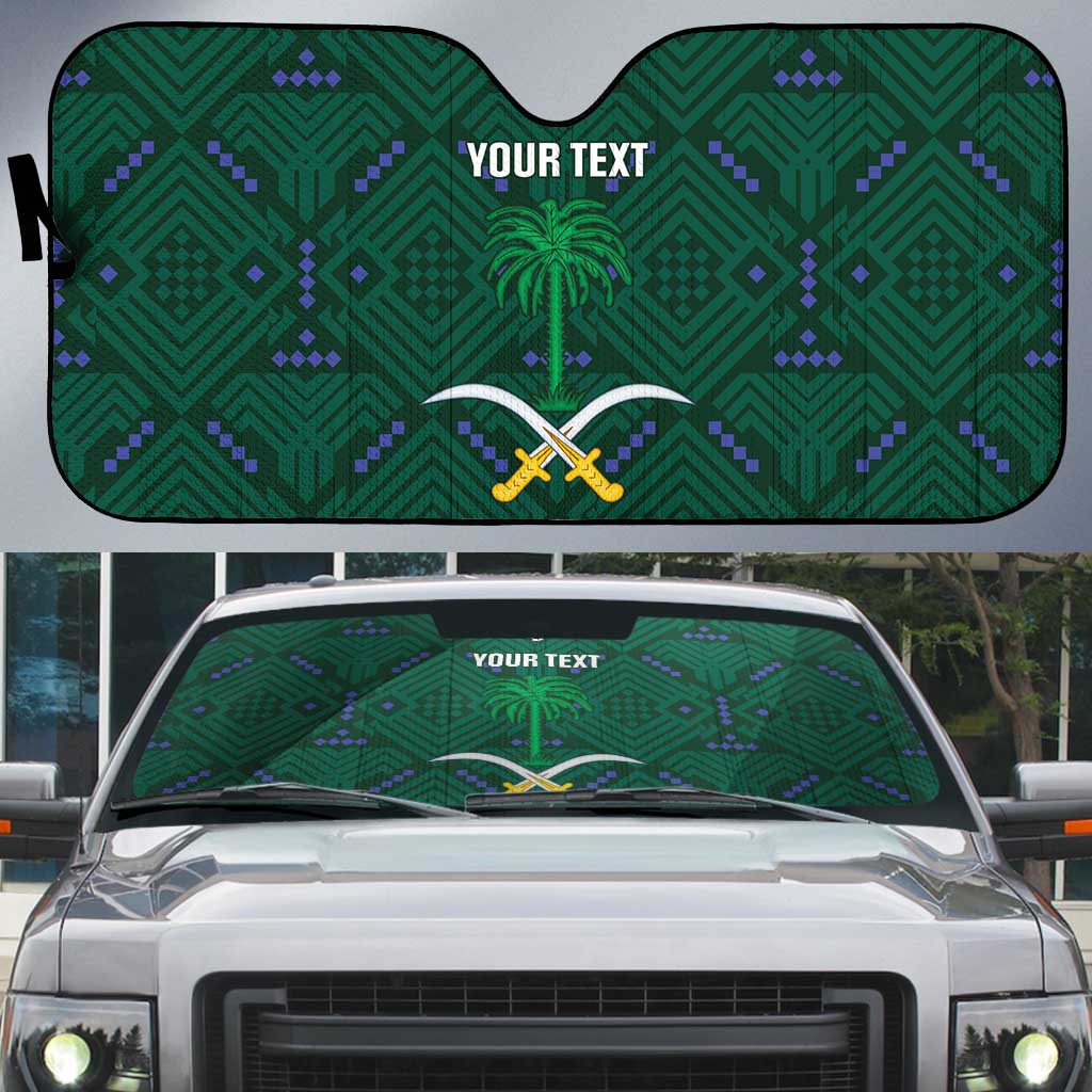 Custom Saudi Arabia Football Auto Sun Shade 2026 Arabian Falcons Sporty Version - Wonder Print Shop