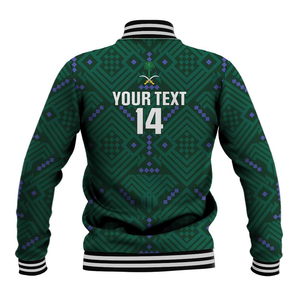 Custom Saudi Arabia Football Baseball Jacket 2026 Arabian Falcons Sporty Version - Wonder Print Shop