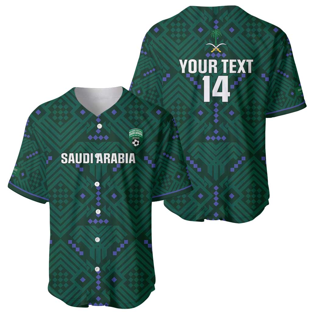 Custom Saudi Arabia Football Baseball Jersey 2026 Arabian Falcons Sporty Version - Wonder Print Shop