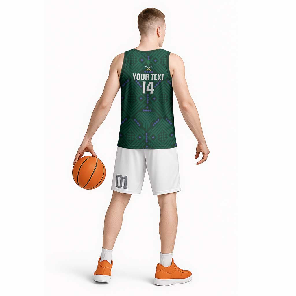 Custom Saudi Arabia Football Basketball Jersey 2026 Arabian Falcons Sporty Version - Wonder Print Shop