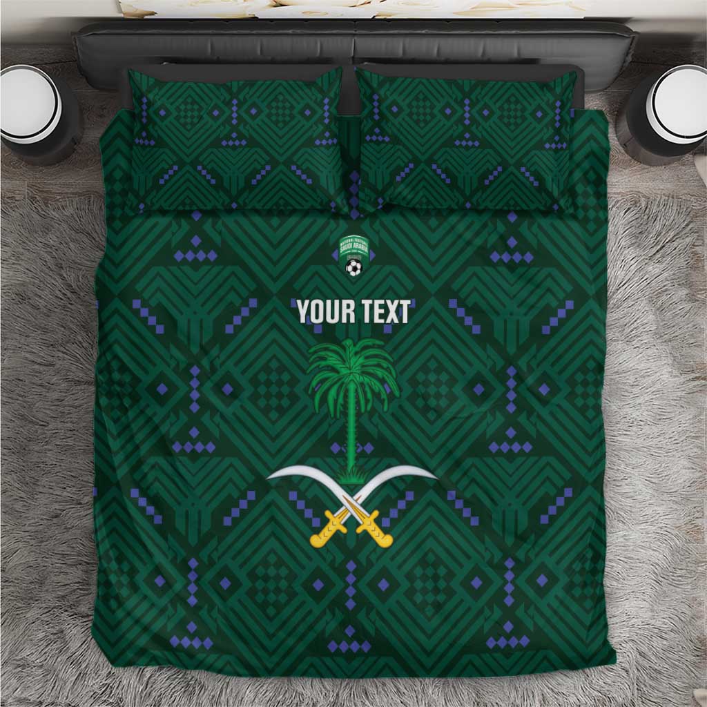Custom Saudi Arabia Football Bedding Set 2026 Arabian Falcons Sporty Version - Wonder Print Shop