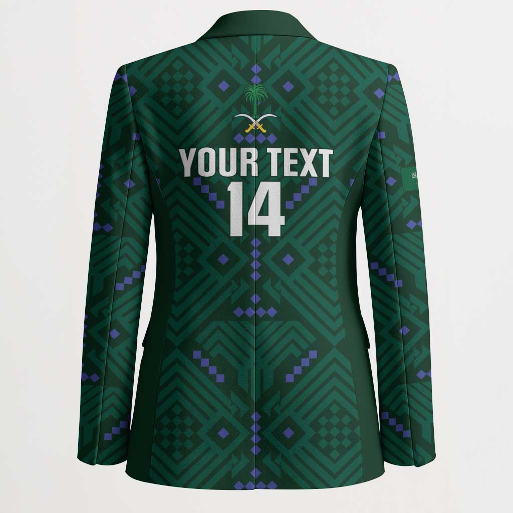 Custom Saudi Arabia Football Blazer 2026 Arabian Falcons Sporty Version - Wonder Print Shop
