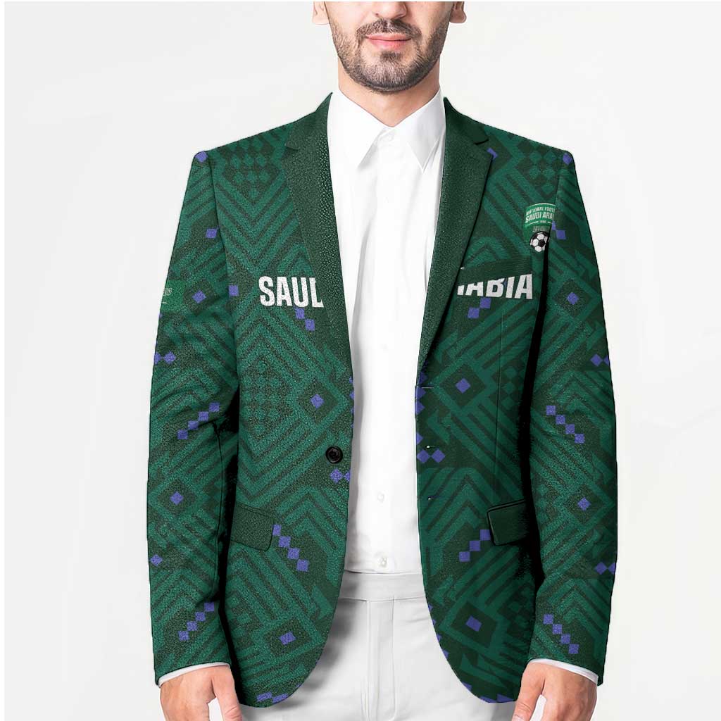 Custom Saudi Arabia Football Blazer 2026 Arabian Falcons Sporty Version - Wonder Print Shop
