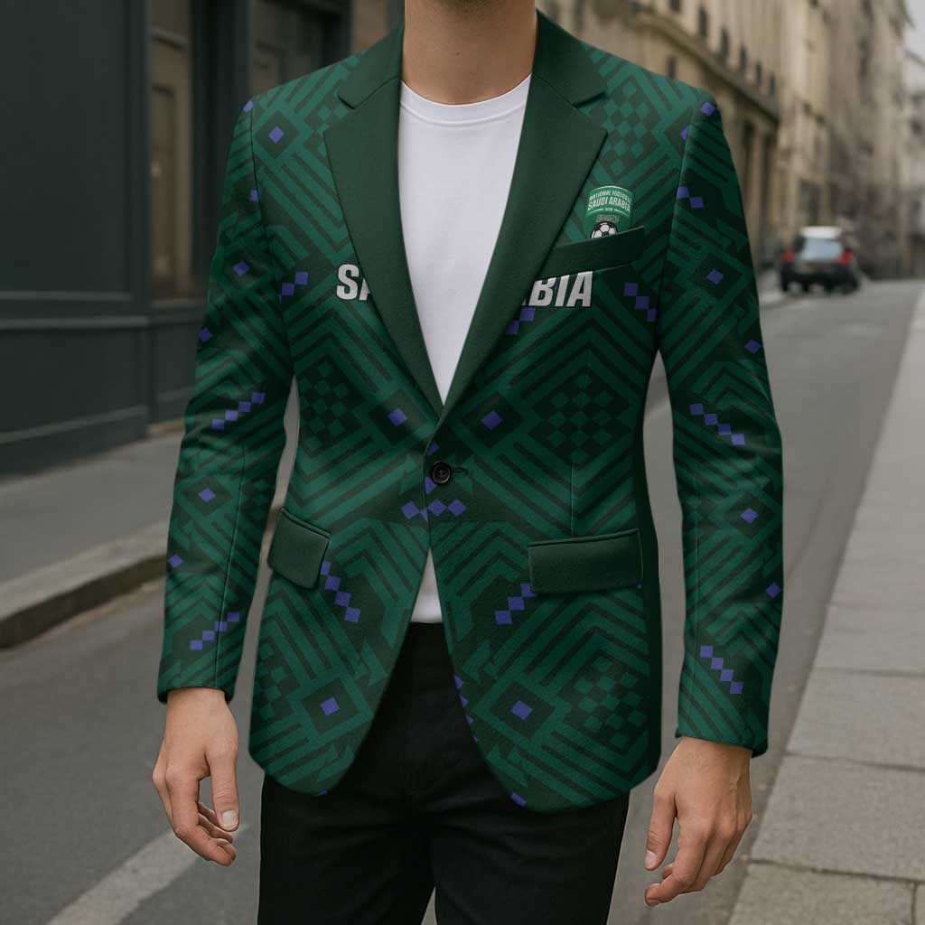 Custom Saudi Arabia Football Blazer 2026 Arabian Falcons Sporty Version - Wonder Print Shop