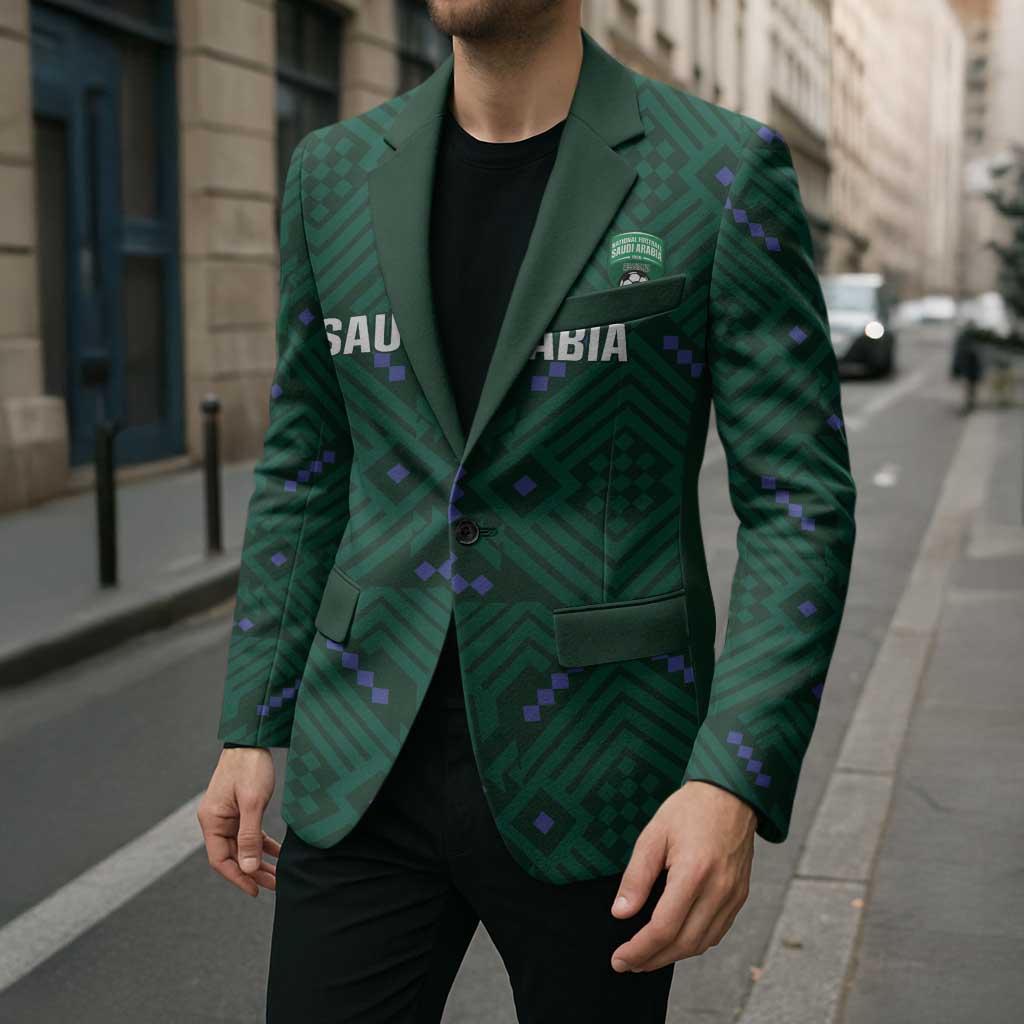 Custom Saudi Arabia Football Blazer 2026 Arabian Falcons Sporty Version - Wonder Print Shop