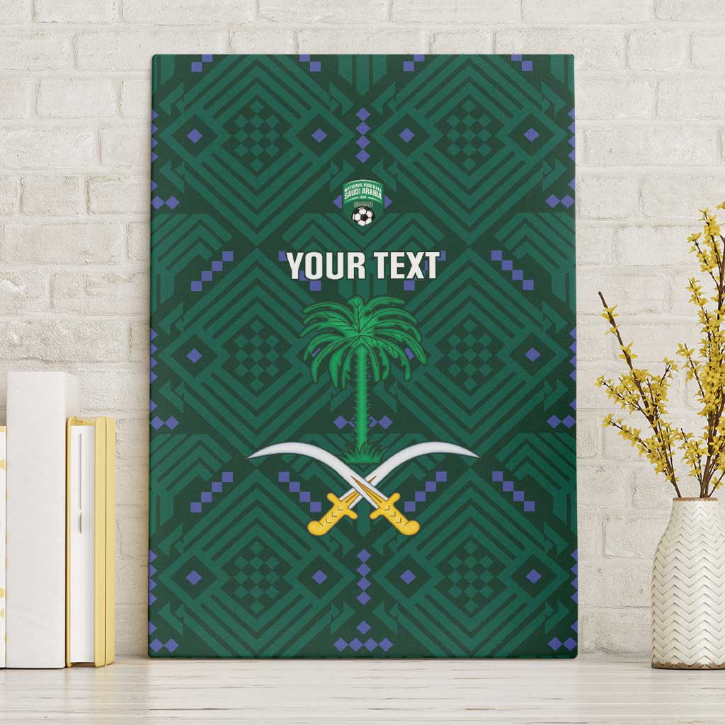 Custom Saudi Arabia Football Canvas Wall Art 2026 Arabian Falcons Sporty Version - Wonder Print Shop