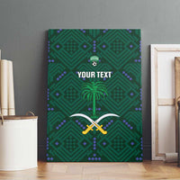 Custom Saudi Arabia Football Canvas Wall Art 2026 Arabian Falcons Sporty Version - Wonder Print Shop