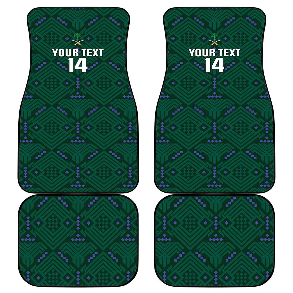 Custom Saudi Arabia Football Car Mats 2026 Arabian Falcons Sporty Version - Wonder Print Shop