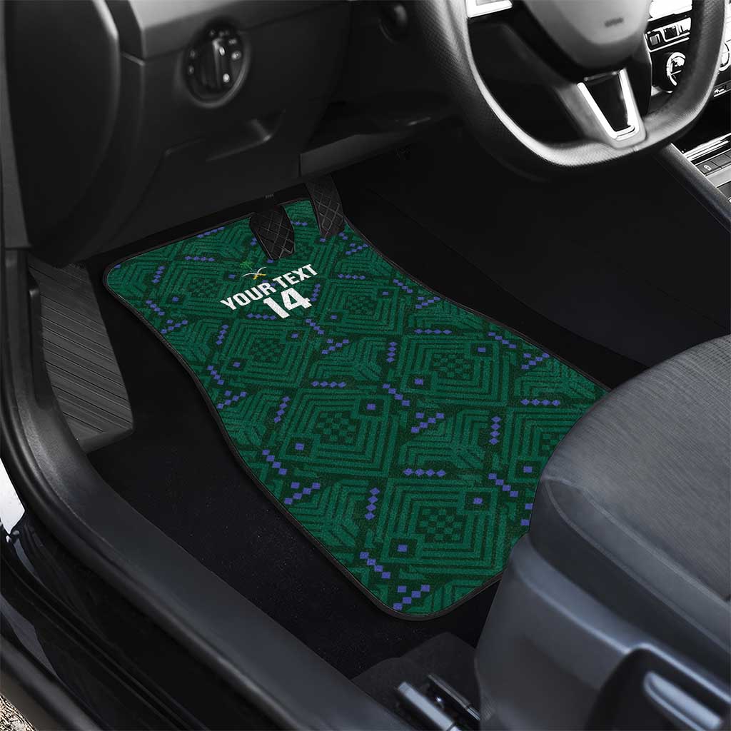 Custom Saudi Arabia Football Car Mats 2026 Arabian Falcons Sporty Version - Wonder Print Shop
