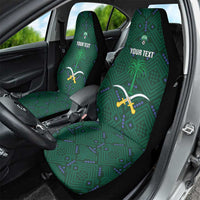 Custom Saudi Arabia Football Car Seat Cover 2026 Arabian Falcons Sporty Version - Wonder Print Shop
