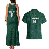 Custom Saudi Arabia Football Couples Matching Tank Maxi Dress and Hawaiian Shirt 2026 Arabian Falcons Sporty Version - Wonder Print Shop