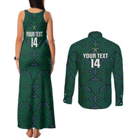 Custom Saudi Arabia Football Couples Matching Tank Maxi Dress and Long Sleeve Button Shirt 2026 Arabian Falcons Sporty Version - Wonder Print Shop