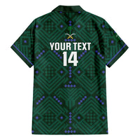 Custom Saudi Arabia Football Family Matching Mermaid Dress and Hawaiian Shirt 2026 Arabian Falcons Sporty Version - Wonder Print Shop