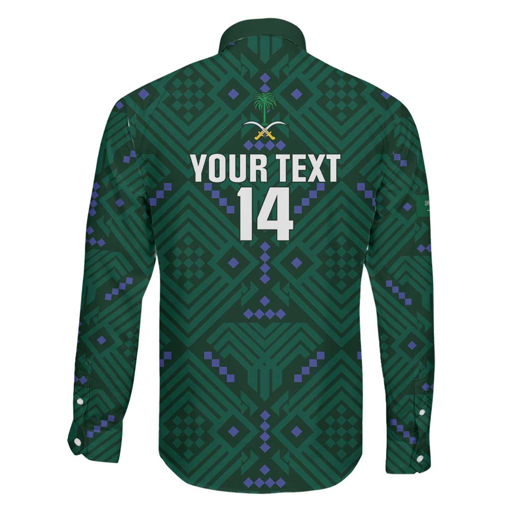 Custom Saudi Arabia Football Family Matching Mermaid Dress and Hawaiian Shirt 2026 Arabian Falcons Sporty Version - Wonder Print Shop