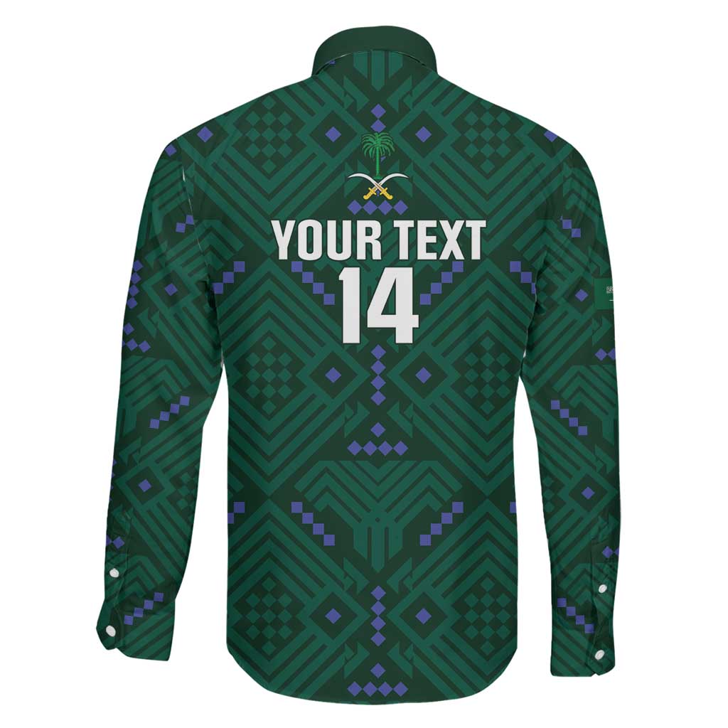 Custom Saudi Arabia Football Family Matching Off Shoulder Maxi Dress and Hawaiian Shirt 2026 Arabian Falcons Sporty Version - Wonder Print Shop