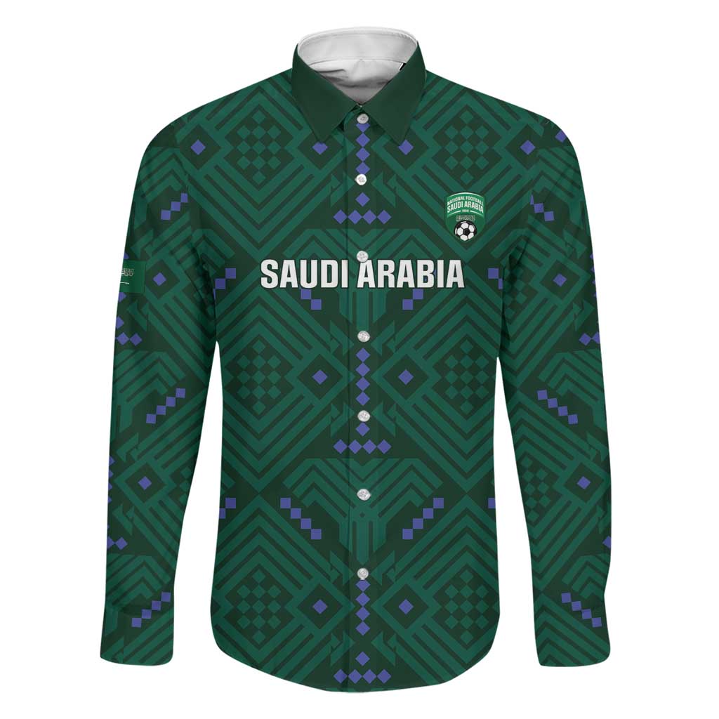 Custom Saudi Arabia Football Family Matching Puletasi and Hawaiian Shirt 2026 Arabian Falcons Sporty Version - Wonder Print Shop