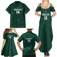 Custom Saudi Arabia Football Family Matching Summer Maxi Dress and Hawaiian Shirt 2026 Arabian Falcons Sporty Version - Wonder Print Shop