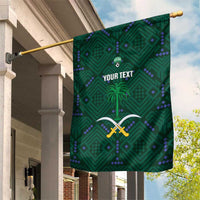Custom Saudi Arabia Football Garden Flag 2026 Arabian Falcons Sporty Version - Wonder Print Shop
