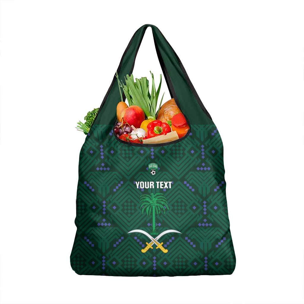 Custom Saudi Arabia Football Grocery Bag 2026 Arabian Falcons Sporty Version - Wonder Print Shop