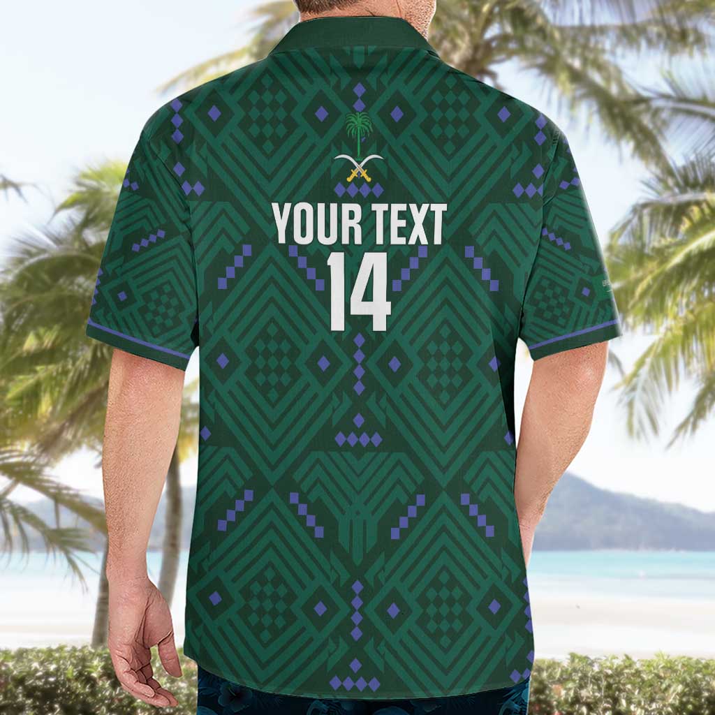Custom Saudi Arabia Football Hawaiian Shirt 2026 Arabian Falcons Sporty Version - Wonder Print Shop