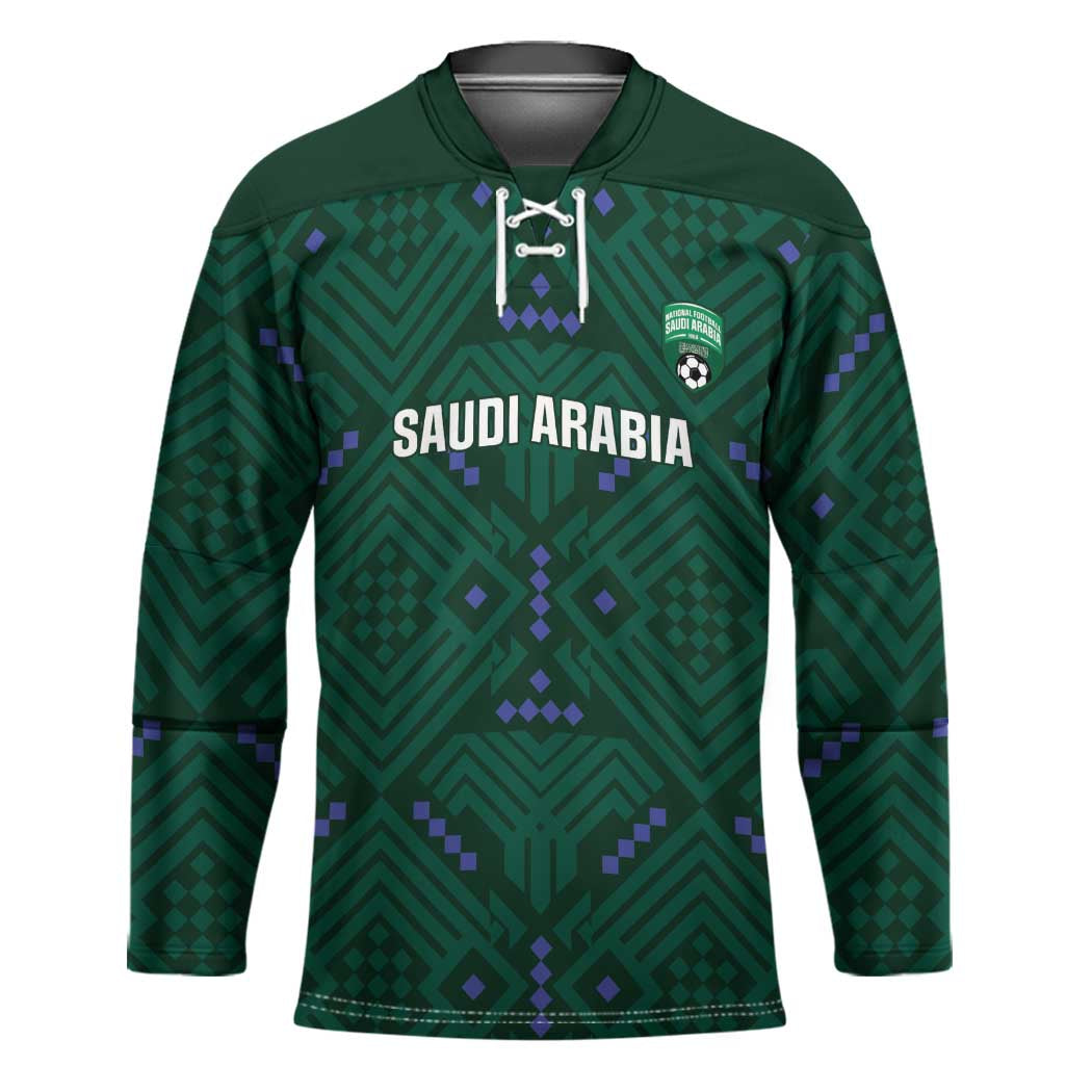 Custom Saudi Arabia Football Hockey Jersey 2026 Arabian Falcons Sporty Version - Wonder Print Shop