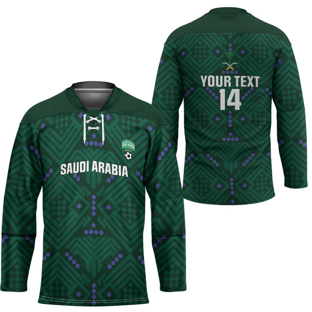 Custom Saudi Arabia Football Hockey Jersey 2026 Arabian Falcons Sporty Version - Wonder Print Shop