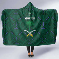 Custom Saudi Arabia Football Hooded Blanket 2026 Arabian Falcons Sporty Version - Wonder Print Shop