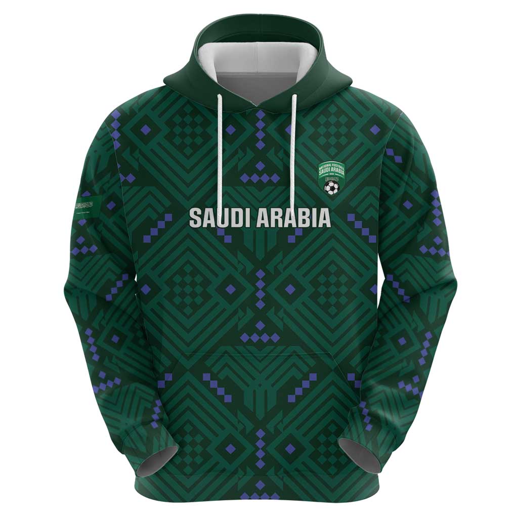 Custom Saudi Arabia Football Hoodie 2026 Arabian Falcons Sporty Version - Wonder Print Shop