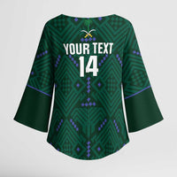 Custom Saudi Arabia Football Kimono Sleeve Blouse 2026 Arabian Falcons Sporty Version - Wonder Print Shop