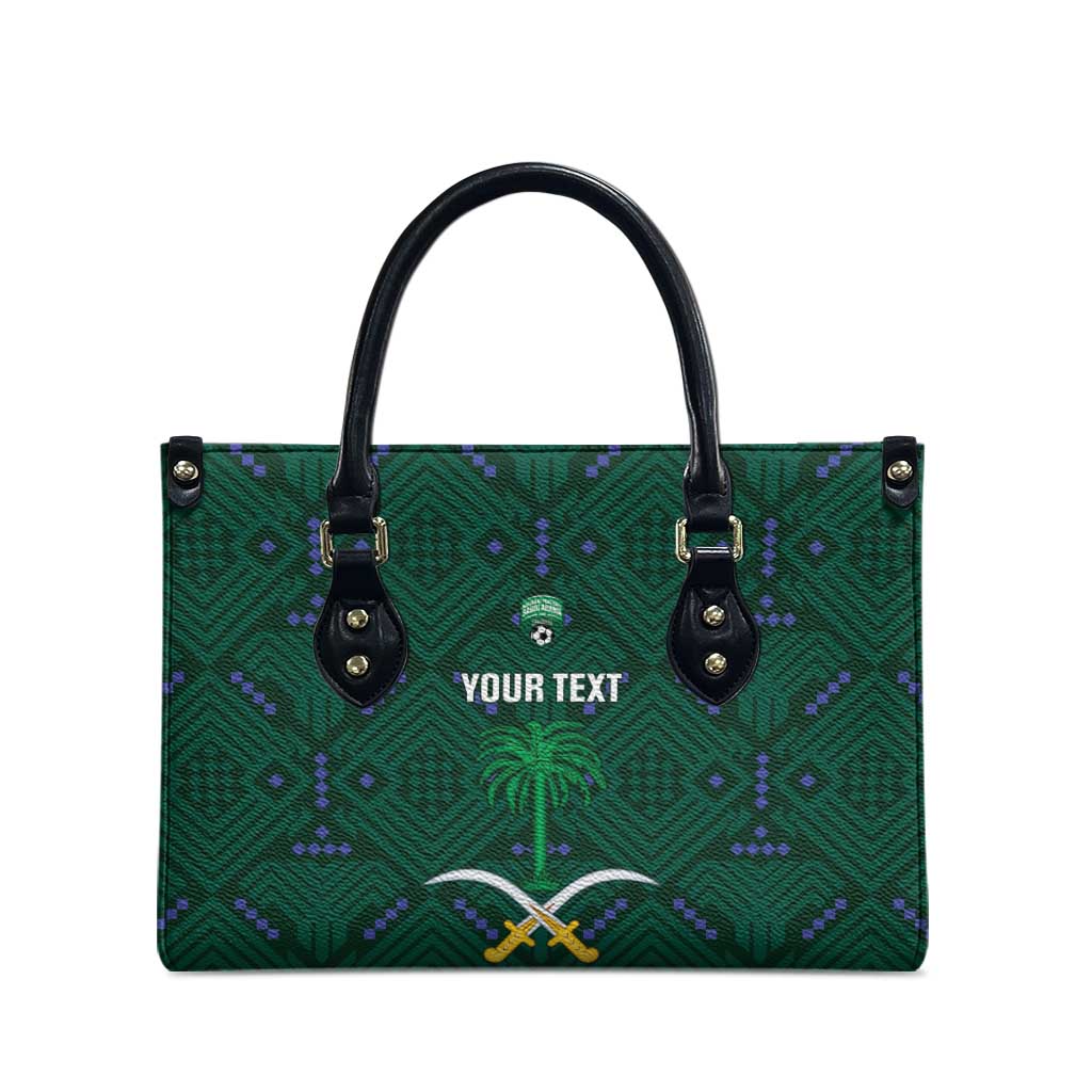 Custom Saudi Arabia Football Leather Bag 2026 Arabian Falcons Sporty Version - Wonder Print Shop