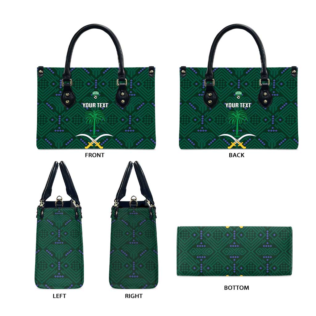 Custom Saudi Arabia Football Leather Bag 2026 Arabian Falcons Sporty Version - Wonder Print Shop