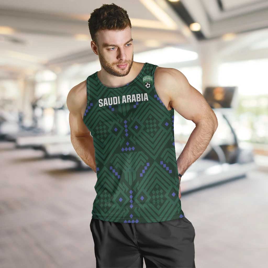 Custom Saudi Arabia Football Men Tank Top 2026 Arabian Falcons Sporty Version - Wonder Print Shop