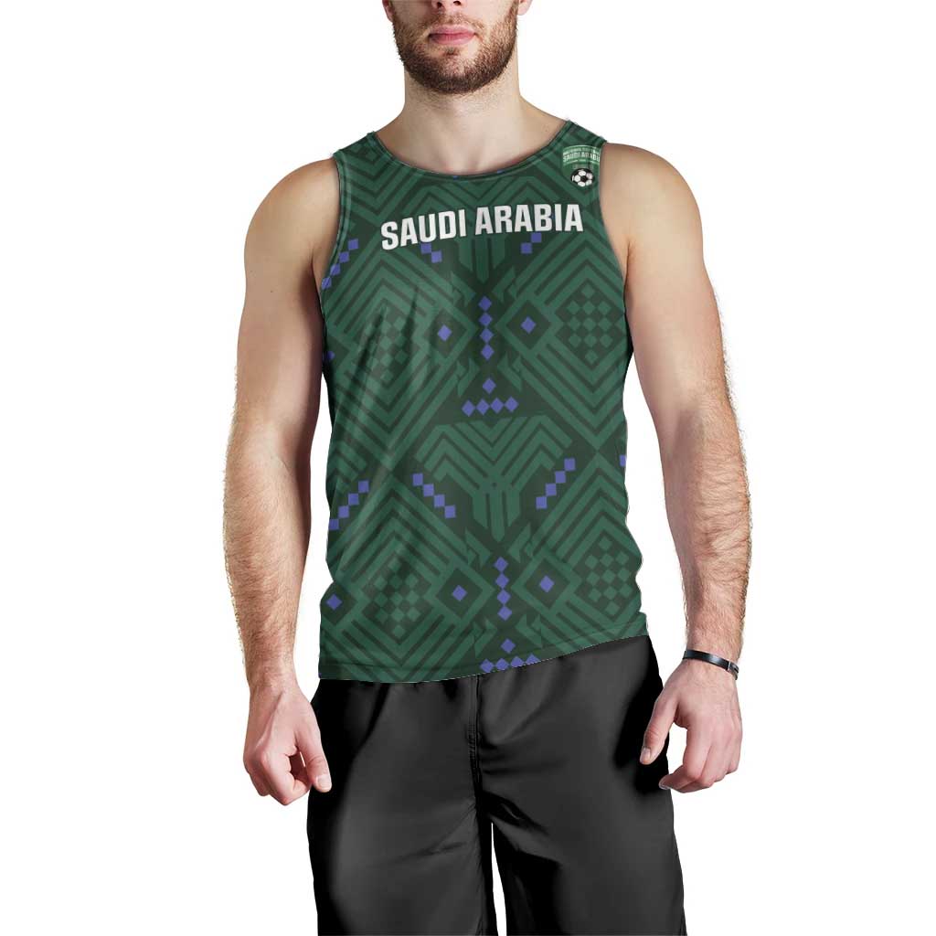 Custom Saudi Arabia Football Men Tank Top 2026 Arabian Falcons Sporty Version - Wonder Print Shop