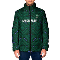 Custom Saudi Arabia Football Padded Jacket 2026 Arabian Falcons Sporty Version - Wonder Print Shop