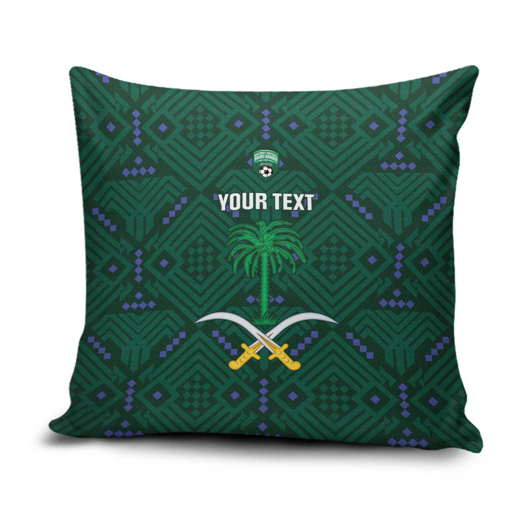 Custom Saudi Arabia Football Pillow Cover 2026 Arabian Falcons Sporty Version - Wonder Print Shop