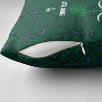 Custom Saudi Arabia Football Pillow Cover 2026 Arabian Falcons Sporty Version - Wonder Print Shop