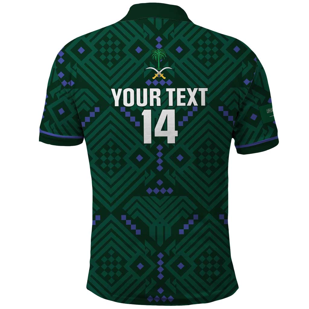 Custom Saudi Arabia Football Polo Shirt 2026 Arabian Falcons Sporty Version - Wonder Print Shop