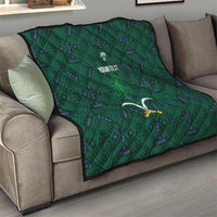 Custom Saudi Arabia Football Quilt 2026 Arabian Falcons Sporty Version - Wonder Print Shop