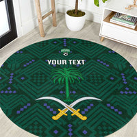 Custom Saudi Arabia Football Round Carpet 2026 Arabian Falcons Sporty Version - Wonder Print Shop