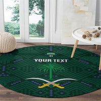 Custom Saudi Arabia Football Round Carpet 2026 Arabian Falcons Sporty Version - Wonder Print Shop