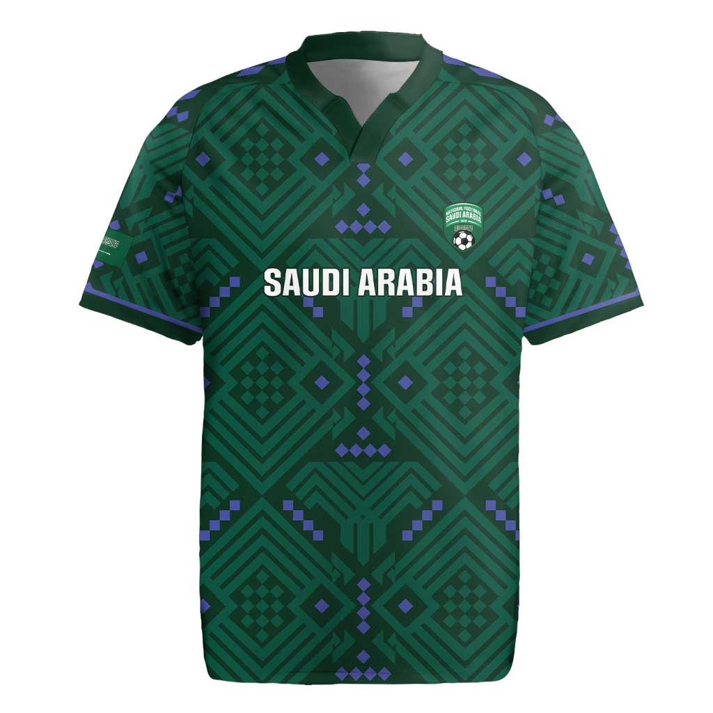 Custom Saudi Arabia Football Rugby Jersey 2026 Arabian Falcons Sporty Version - Wonder Print Shop