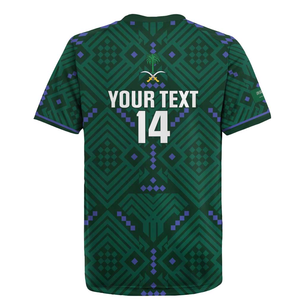 Custom Saudi Arabia Football Rugby Jersey 2026 Arabian Falcons Sporty Version - Wonder Print Shop