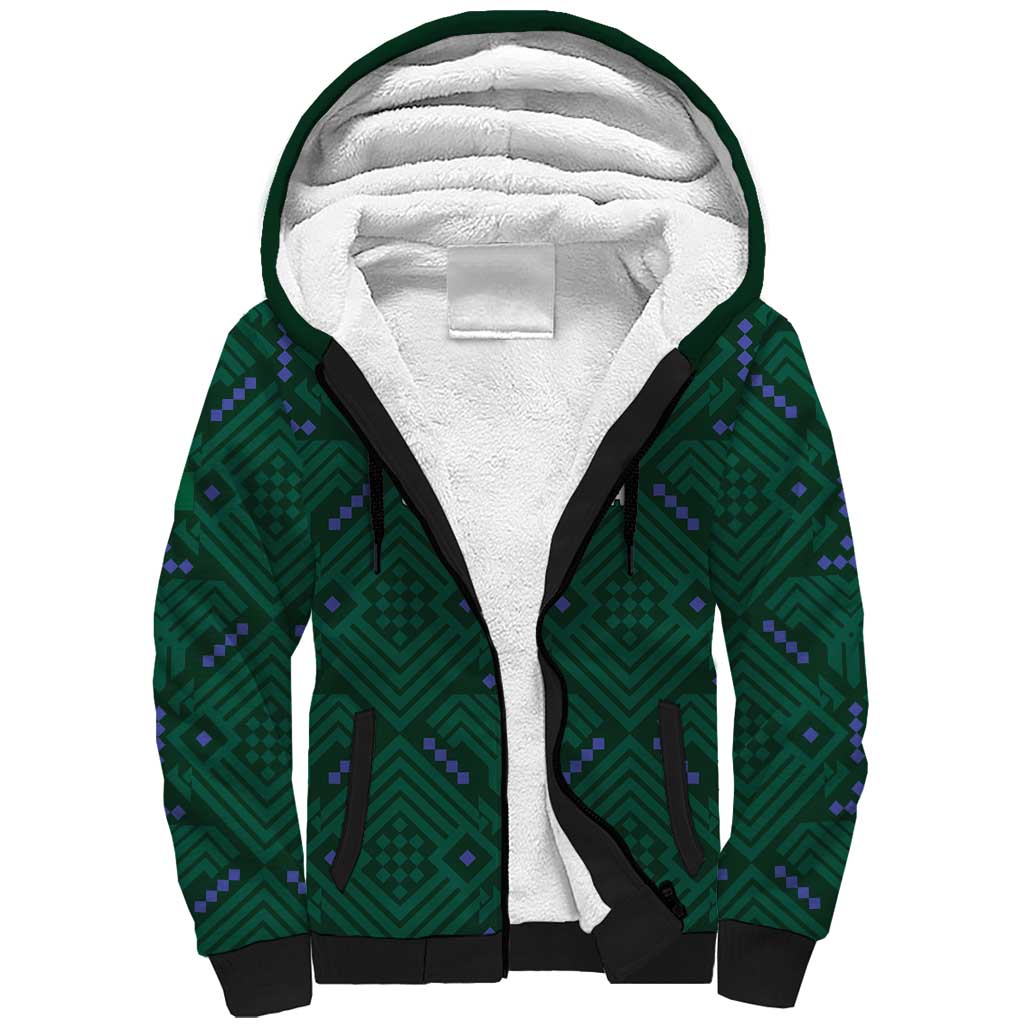 Custom Saudi Arabia Football Sherpa Hoodie 2026 Arabian Falcons Sporty Version - Wonder Print Shop
