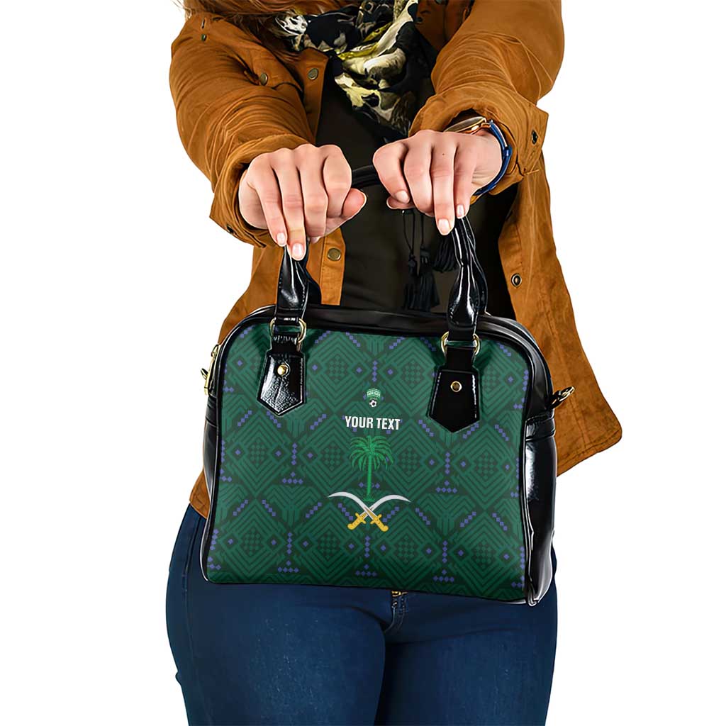 Custom Saudi Arabia Football Shoulder Handbag 2026 Arabian Falcons Sporty Version - Wonder Print Shop