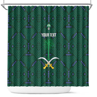 Custom Saudi Arabia Football Shower Curtain 2026 Arabian Falcons Sporty Version - Wonder Print Shop