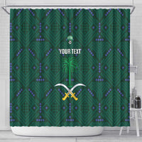 Custom Saudi Arabia Football Shower Curtain 2026 Arabian Falcons Sporty Version - Wonder Print Shop