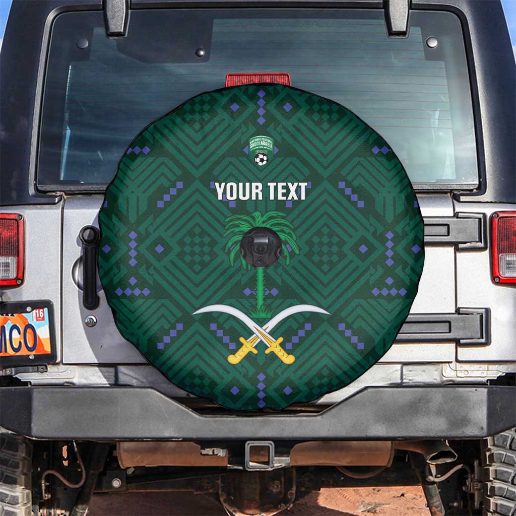 Custom Saudi Arabia Football Spare Tire Cover 2026 Arabian Falcons Sporty Version - Wonder Print Shop