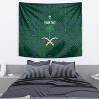 Custom Saudi Arabia Football Tapestry 2026 Arabian Falcons Sporty Version - Wonder Print Shop